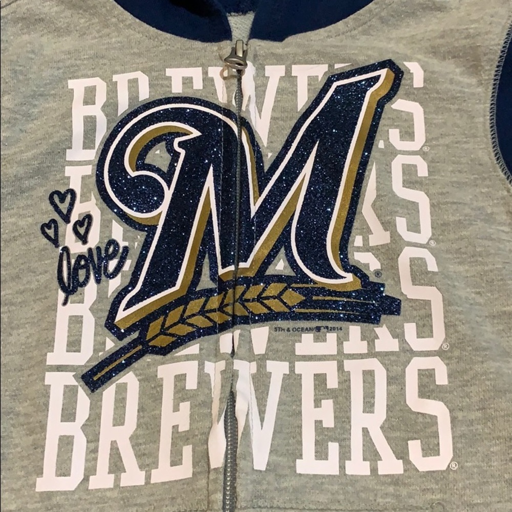 Girls Milwaukee Brewer sweatshirt size 7 - Picture 2 of 4